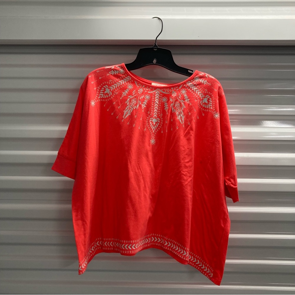 GB Girls Red Embroidered Blouse